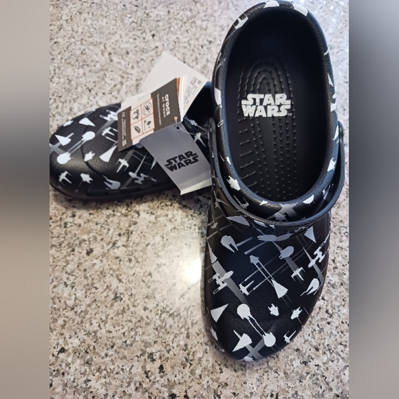 Star Wars Black and White Crocs with Cushioned Comfort